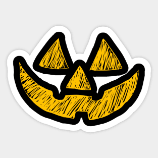 Orange Jack o Lantern Sticker